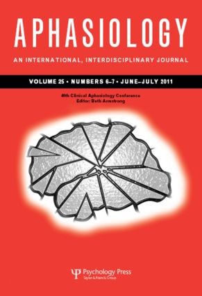 40th Clinical Aphasiology Conference (A Special Issue of Aphasiology) by Beth Armstrong, 9781848727465