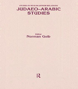 Judaeo Arabic Studies by Golb, 9781138992856