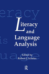 Literacy and Language Analysis by Robert J. Scholes, 9781138979918
