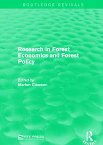 Research in Forest Economics and Forest Policy by Marion Clawson, 9781138949812
