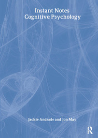 BIOS Instant Notes in Cognitive Psychology by Jackie Andrade, Jon May, 9781859962237