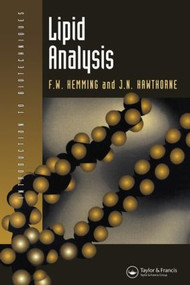 Lipid Analysis by Prof F W Hemming, Dr J N Hawthorne, 9781872748986