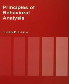 Principles of Behavioural Analysis by Julian C. Leslie, 9783718659029