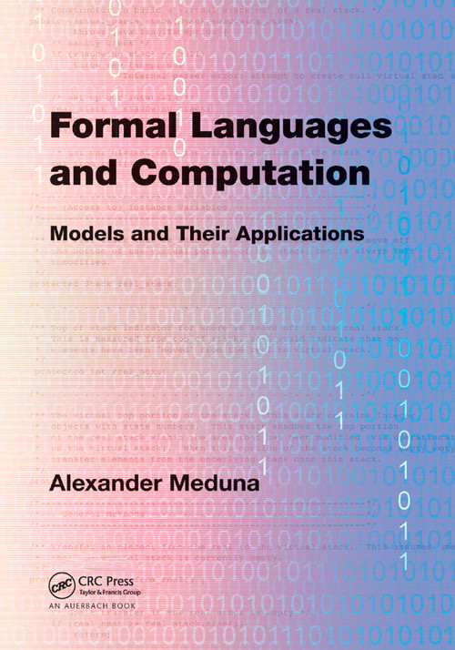 Formal Languages and Computation (Models and Their Applications) by Alexander Meduna, 9780367378875