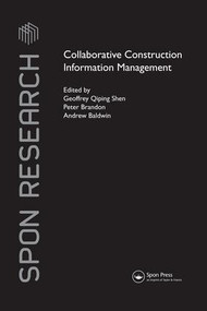 Collaborative Construction Information Management - 9781138991484 by Geoffrey Shen, Peter Brandon, Andrew Baldwin, 9781138991484