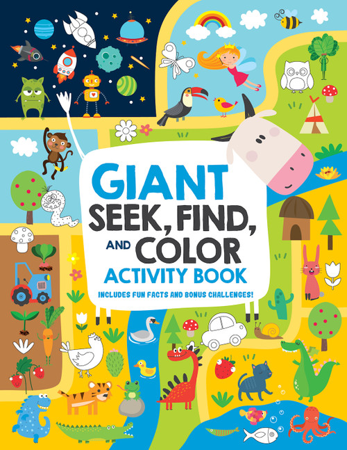 Giant Seek, Find, and Color Activity Book (Includes Fun Facts and Bonus Challenges!) by Clorophyl Editions, 9781641241793