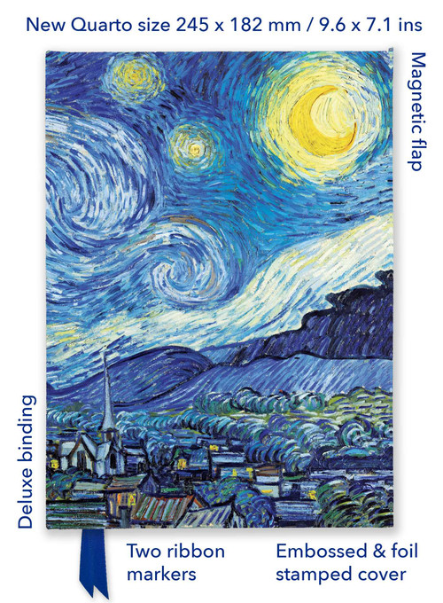 Vincent van Gogh: The Starry Night (Foiled Quarto Journal) by Flame Tree Studio, 9781804178744