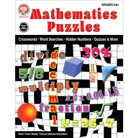 Mathematics Puzzles  Workbook by Mark Twain Media, 9781622238965