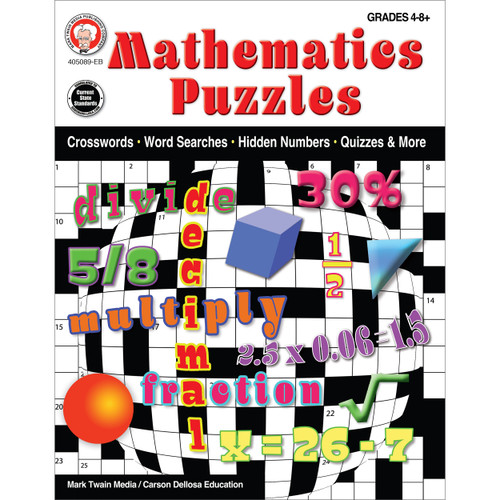 Mathematics Puzzles  Workbook by Mark Twain Media, 9781622238965