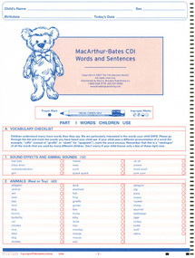 MacArthur-Bates Communicative Development Inventories (CDI) Words and Sentences, NCS Scannable, English by Larry Fenson, Virginia Marchman, Donna Thal, Philip Dale, J. Reznick, Elizabeth Bates, 9781557668899