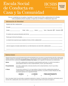 Home and Community Social Behavior Scales Rating Form in Spanish by Kenneth Merrell, Paul Caldarella, 9781557669933