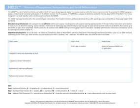 Measure of Engagement, Independence, and Social Relationships (MEISR™) by R. A. McWilliam, Naomi Younggren, Cami Stevenson, Tânia Boavida, 9781598576429
