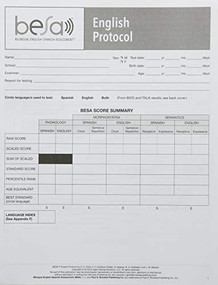 BESA English Protocol by Elizabeth D. Peña, Vera F. Gutierrez-Clellen, Aquiles Iglesias, Brian A. Goldstein, Lisa Bedore, 9781681252827