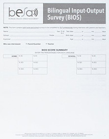 Bilingual Input-Output Survey (BIOS) by Elizabeth D. Peña, Vera F. Gutierrez-Clellen, Aquiles Iglesias, Brian A. Goldstein, Lisa Bedore, 9781681252841