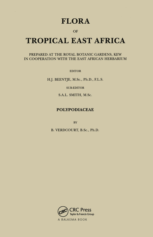 Flora of Tropical East Africa - Polypodiaceae (2001) by Bernard Verdcourt, 9789026518157