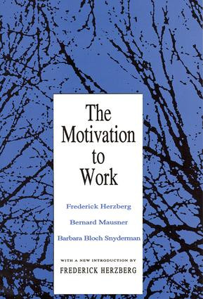 Motivation to Work by Frederick Herzberg, 9781560006343