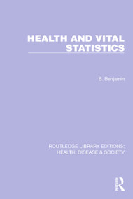 Health and Vital Statistics - 9781032251769 by Bernard Benjamin, 9781032251769