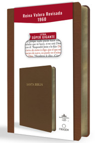 Biblia Reina Valera Revisada 1960 letra súper gigante, símil piel marrón / Spanish Bible RVR 1960 Super Giant Print, Brown Leathersoft by Reina Valera Revisada 1960, 9798890980755