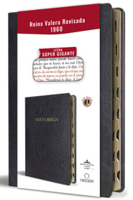 Biblia Reina Valera Revisada 1960 letra súper gigante, símil piel negro con índice / Spanish Bible RVR 1960 Super Giant Print, Black Leathersoft w/ th.. by Reina Valera Revisada 1960, 9798890980748