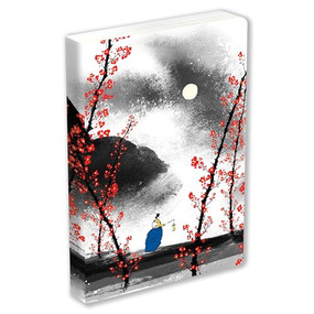 Plum Blossoms on a Moonlit Night Lined Hardcover Journal (Blank Notebook with Ribbon Bookmark) by Tuttle Studio, 9780804855624