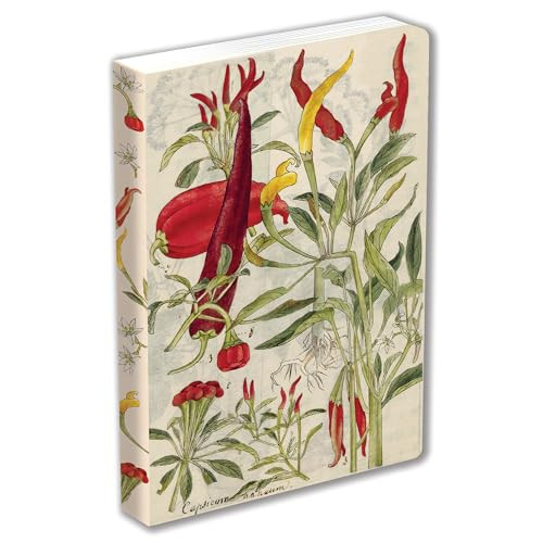 Chili Peppers & Shiso Leaves Blank Hardcover Journal (Blank Notebook with Ribbon Bookmark) by Tuttle Studio, 9780804856164