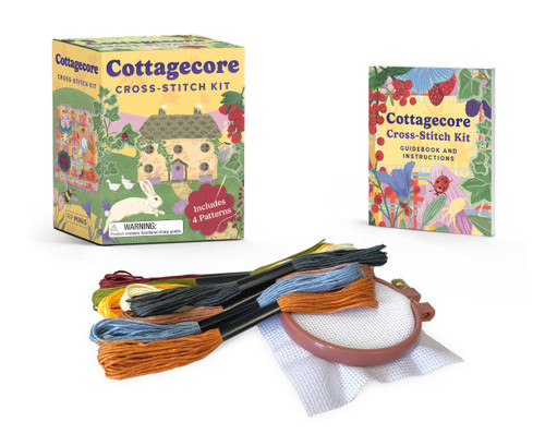 Cottagecore Cross-Stitch Kit (Includes 4 patterns) by Sosae Caetano, Dennis Caetano, 9780762487783