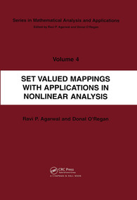 Set Valued Mappings with Applications in Nonlinear Analysis by Donal O'Regan, Ravi P. Agarwal, 9780367395780