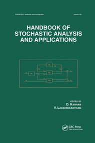 Handbook of Stochastic Analysis and Applications by D. Kannan, V. Lakshmikantham, 9780367578732