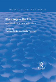 Planning in the UK (Agendas for the New Millennium) - 9781138736870 by Andy Thornley, Yvonne Rydin, 9781138736870