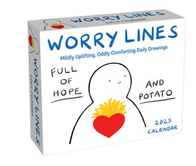 A Worry Lines 2025 Day-to-Day Calendar (Mildly Uplifting Oddly Comforting Daily Drawings) by Worry Lines, 9781524891985