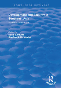 Development and Security in Southeast Asia (Volume I: The Environment) - 9781138725812 by Carolina G. Hernandez, David B. Dewitt, 9781138725812