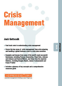 Crisis Management (Operations 06.05) by Jack Gottschalk, 9781841122151