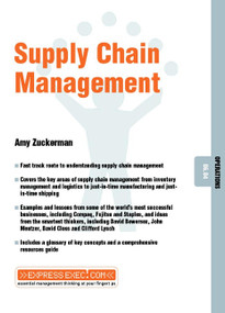 Supply Chain Management (Operations 06.04) by Amy Zuckerman, 9781841122441