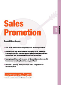 Sales Promotion (Marketing 04.06) by David Horchover, 9781841121963