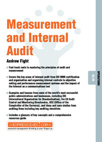 Measurement and Internal Audit (Operations 06.09) by Andrew Fight, 9781841124018