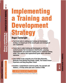 Implementing a Training and Development Strategy (Training and Development 11.8) by Roger Cartwright, 9781841124490