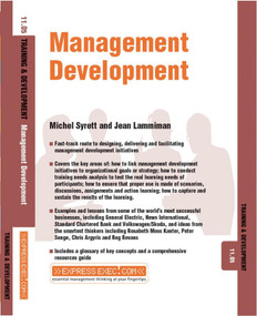 Management Development (Training and Development 11.5) by Michel Syrett, Jean Lammiman, 9781841124469