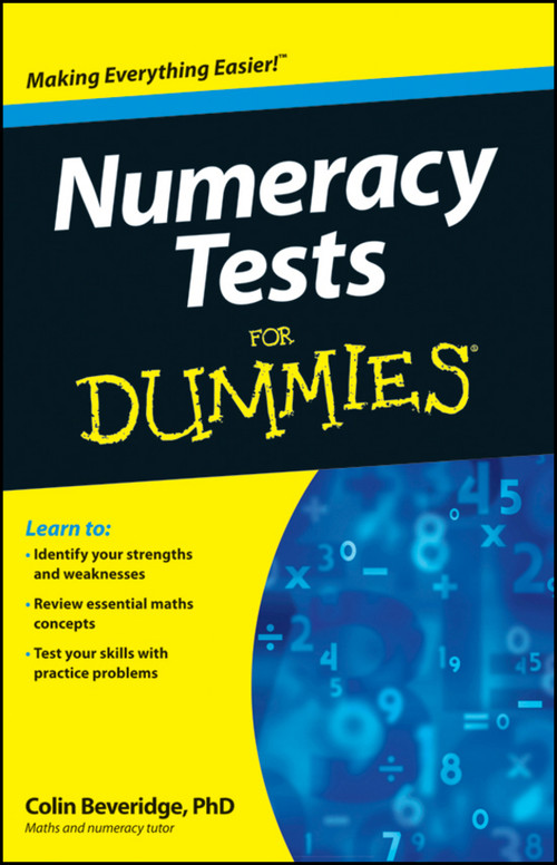 Numeracy Tests For Dummies by Colin Beveridge, 9781119953180