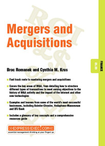 Mergers and Acquisitions (Finance 05.09) by Broc Romanek, Cynthia M Krus, 9781841123394