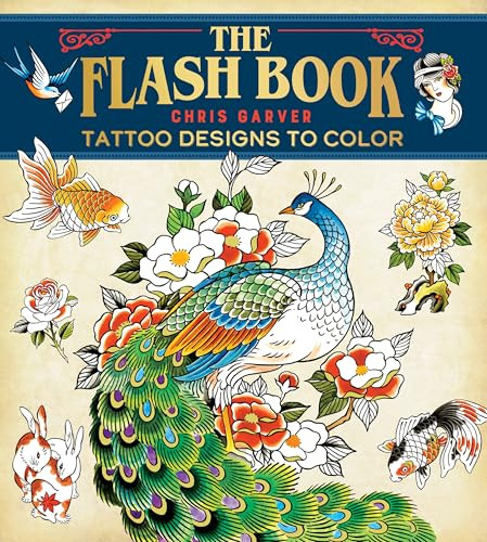 Flash Book (Hand-Drawn Tattoos to Color) by Chris Garver, 9781684620777