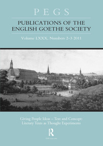 Giving People Ideas - Text and Concept (Literary Texts as Thought Experiments) by Godela Weiss-Sussex, 9781907975257