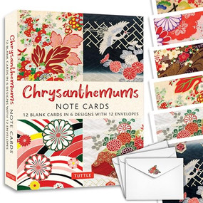 Chrysanthemums, 12 Note Cards (12 Blank Cards in 6 Lovely Designs (2 each) with 12 Patterned Envelopes) by Tuttle Studio, 9780804857765