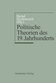 Politische Theorien des 19. Jahrhunderts (German Edition) by Bernd Heidenreich, 9783050036823