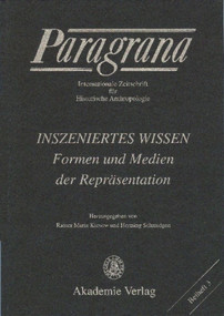Inszeniertes Wissen (German Edition) by Rainer Maria Kiesow, Henning Schmidgen, 9783050042657