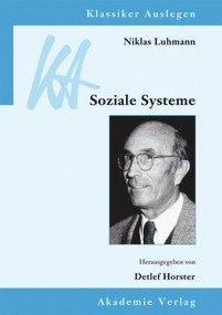 Niklas Luhmann: Soziale Systeme (German Edition) by Detlef Horster, 9783050051703