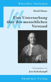 David Hume: Eine Untersuchung über den menschlichen Verstand (German Edition) by Jens Kulenkampff, 9783050063980