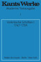 Vorkritische Schriften I 1747-1756 (German Edition) by Immanuel Kant, 9783110037111