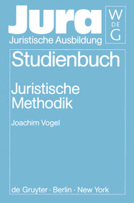 Juristische Methodik (German Edition) by Joachim Vogel, 9783110157277