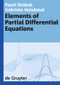 Elements of Partial Differential Equations - 9783110191240 by Pavel Drábek, Gabriela Holubová, 9783110191240