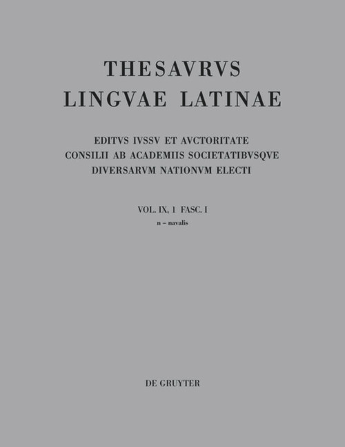 n - navalis (Latin Edition) by Internationale Thesauruskommission, 9783110254952